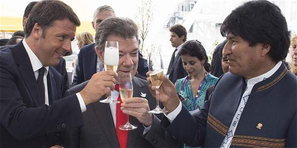 renzi, evo morales, santos